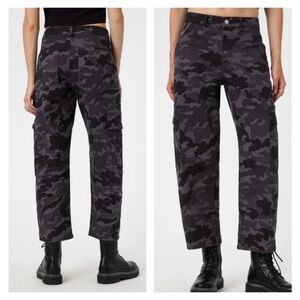 Mavi VINNIE BARREL CARGO CAMO PANT SMOKE